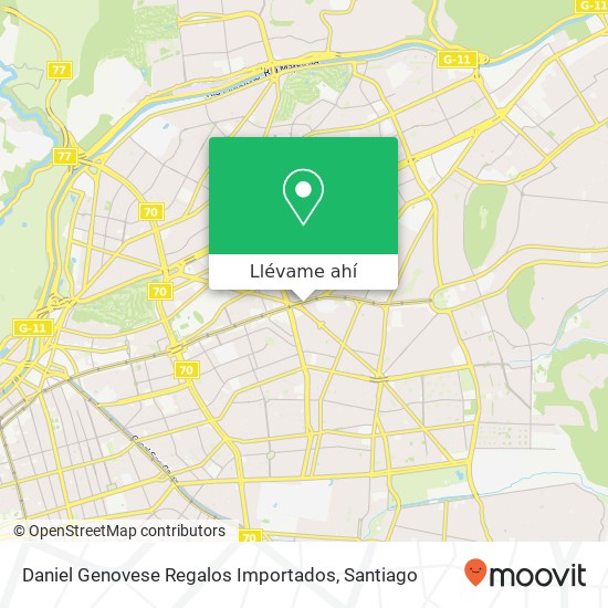 Mapa de Daniel Genovese Regalos Importados, Avenida Apoquindo 6415 7550000 Las Condes, Las Condes, Región Metropolitana de Santiago
