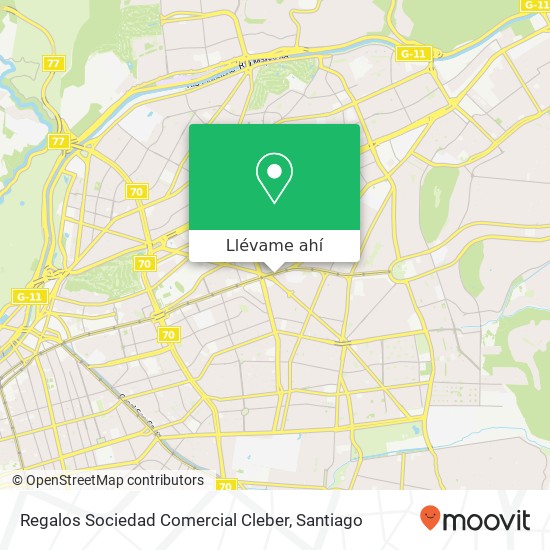 Mapa de Regalos Sociedad Comercial Cleber, Avenida Apoquindo 6415 7550000 Las Condes, Las Condes, Región Metropolitana de Santiago