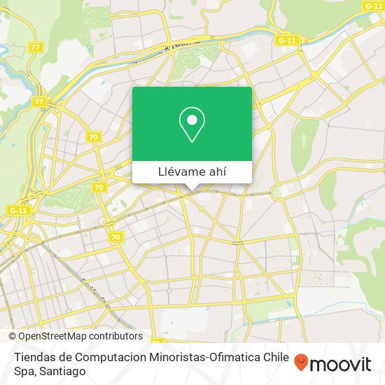 Mapa de Tiendas de Computacion Minoristas-Ofimatica Chile Spa, Avenida Apoquindo 6410 7550000 Las Condes, Las Condes, Región Metropolitana de Santiago