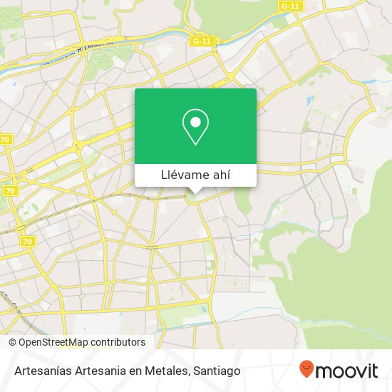 Mapa de Artesanías Artesania en Metales, Avenida Apoquindo 9085 7550000 Las Condes, Las Condes, Región Metropolitana de Santiago