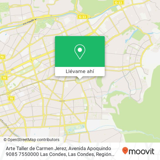 Mapa de Arte Taller de Carmen Jerez, Avenida Apoquindo 9085 7550000 Las Condes, Las Condes, Región Metropolitana de Santiago
