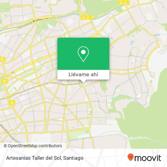 Mapa de Artesanías Taller del Sol, Avenida Apoquindo 9085 7550000 Las Condes, Las Condes, Región Metropolitana de Santiago
