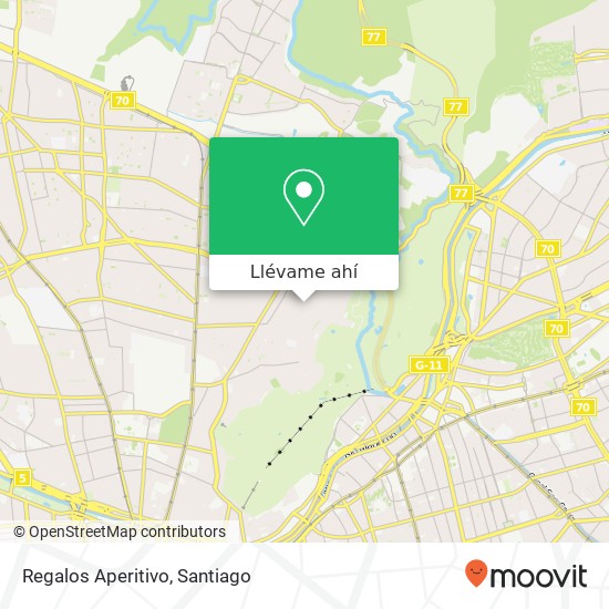 Mapa de Regalos Aperitivo, Avenida Reina de Chile 8420000 El Salto, Recoleta, Región Metropolitana de Santiago