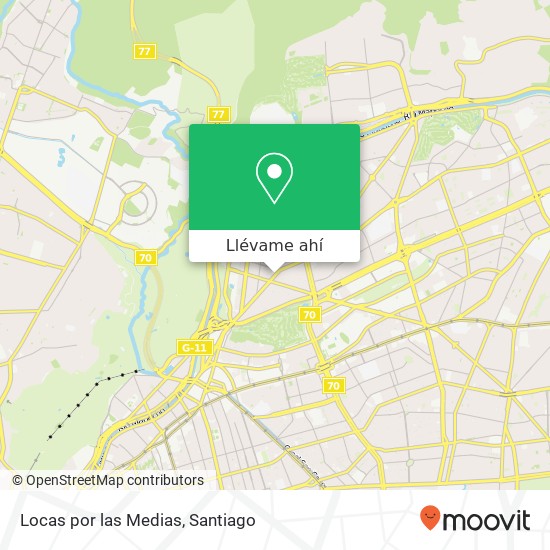 Mapa de Locas por las Medias, Calle Candelaria Goyenechea 7630000 Vitacura, Vitacura, Región Metropolitana de Santiago
