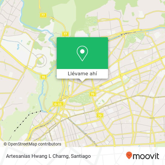 Mapa de Artesanías Hwang L Charng, Avenida Vitacura 7630000 Vitacura, Vitacura, Región Metropolitana de Santiago