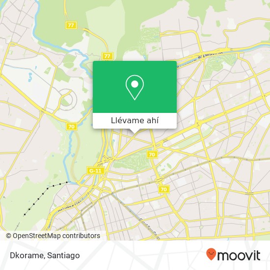 Mapa de Dkorame, Calle Candelaria Goyenechea 7630000 Vitacura, Vitacura, Región Metropolitana de Santiago