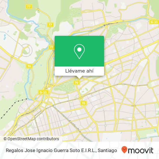 Mapa de Regalos Jose Ignacio Guerra Soto E.I.R.L., Calle Cerro La Parva 7550000 Escuela Militar, Las Condes, Región Metropolitana de Santiago