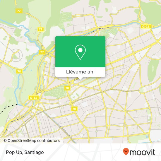 Mapa de Pop Up, 7550000 Las Condes, Las Condes, Región Metropolitana de Santiago