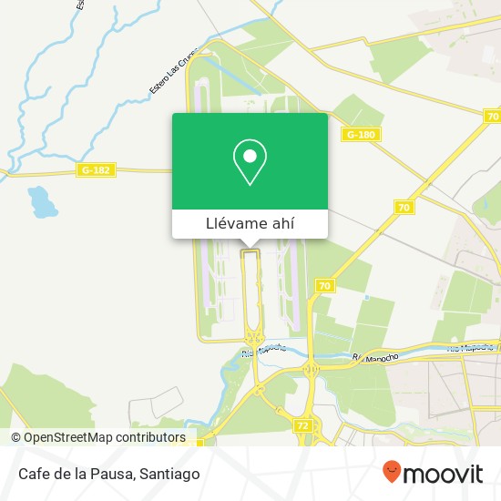 Mapa de Cafe de la Pausa, Avenida Armando Cortínez 9020000 Pudahuel, Región Metropolitana de Santiago