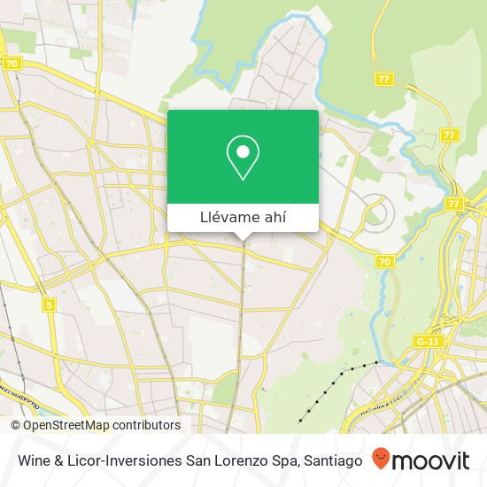 Mapa de Wine & Licor-Inversiones San Lorenzo Spa