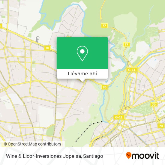 Mapa de Wine & Licor-Inversiones Jope sa