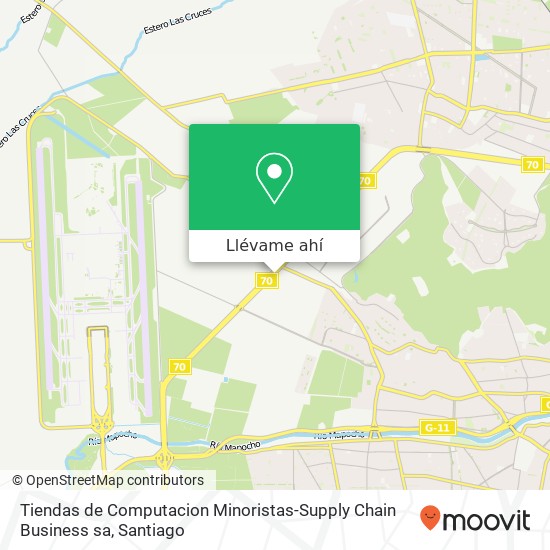 Mapa de Tiendas de Computacion Minoristas-Supply Chain Business sa, Avenida Américo Vespucio 1851 8640000 Renca, Región Metropolitana de Santiago