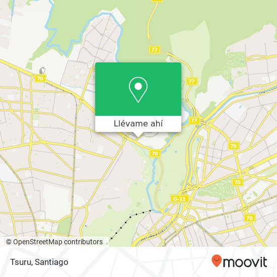 Mapa de Tsuru, Avenida del Parque 4023 8580000 Ciudad Empresarial, Huechuraba, Región Metropolitana de Santiago