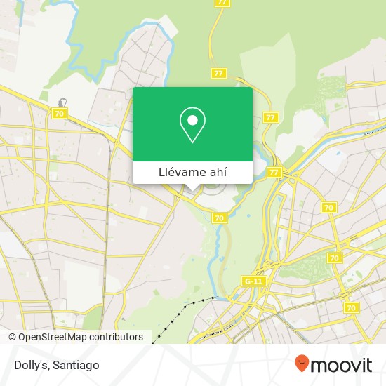 Mapa de Dolly's, Calle Rinconada El Salto 8580000 Ciudad Empresarial, Huechuraba, Región Metropolitana de Santiago