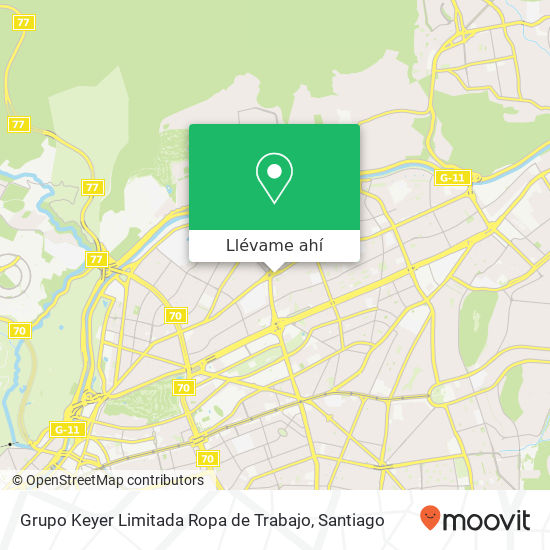 Mapa de Grupo Keyer Limitada Ropa de Trabajo, Avenida Vitacura 6255 7630000 Vitacura, Vitacura, Región Metropolitana de Santiago