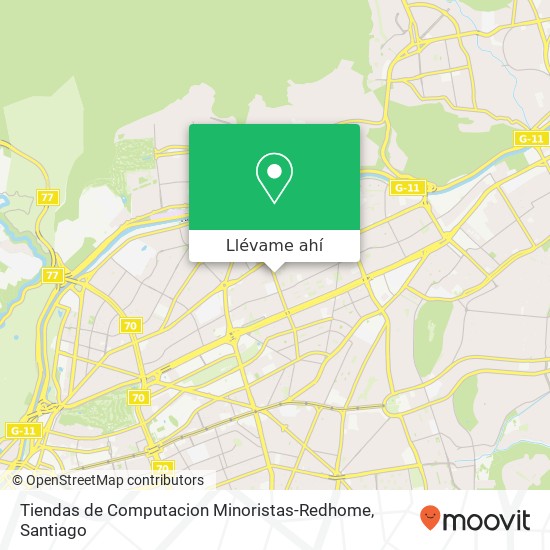 Mapa de Tiendas de Computacion Minoristas-Redhome, Calle Gerónimo de Alderete 1499 7630000 Vitacura, Vitacura, Región Metropolitana de Santiago