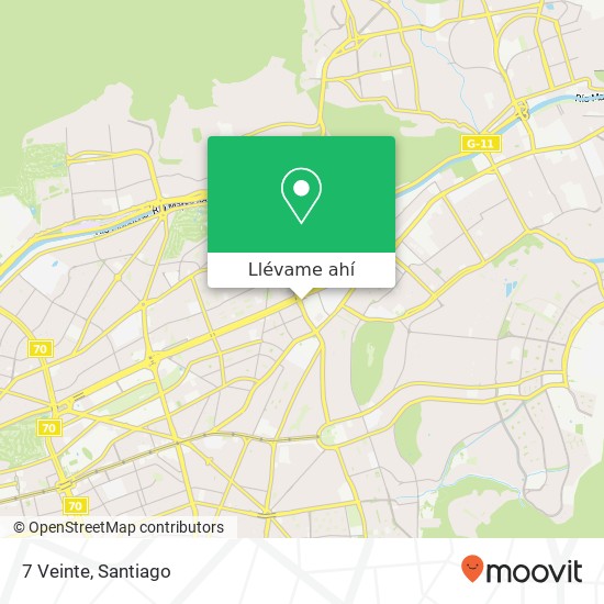Mapa de 7 Veinte, Avenida Padre Hurtado Norte 7550000 Las Condes, Las Condes, Región Metropolitana de Santiago