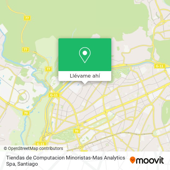 Mapa de Tiendas de Computacion Minoristas-Mas Analytics Spa