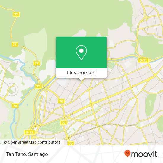 Mapa de Tan Tano, Avenida Manquehue Norte 2032 7630000 Vitacura, Vitacura, Región Metropolitana de Santiago