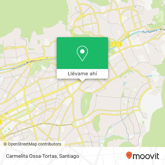 Mapa de Carmelita Ossa-Tortas, Avenida Las Condes 7550000 Las Condes, Las Condes, Región Metropolitana de Santiago