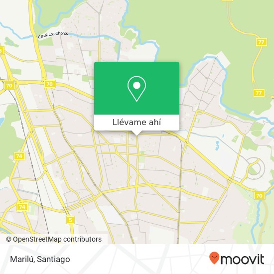 Mapa de Marilú, Avenida El Guanaco 8540000 Conchalí, Conchalí, Región Metropolitana de Santiago
