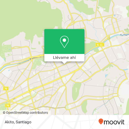 Mapa de Akito, Avenida Vitacura 7630000 Vitacura, Vitacura, Región Metropolitana de Santiago
