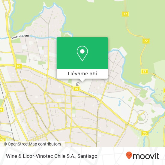 Mapa de Wine & Licor-Vinotec Chile S.A.