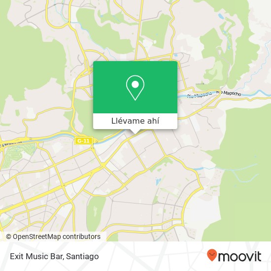 Mapa de Exit Music Bar, Avenida Las Condes 7550000 Las Condes, Las Condes, Región Metropolitana de Santiago