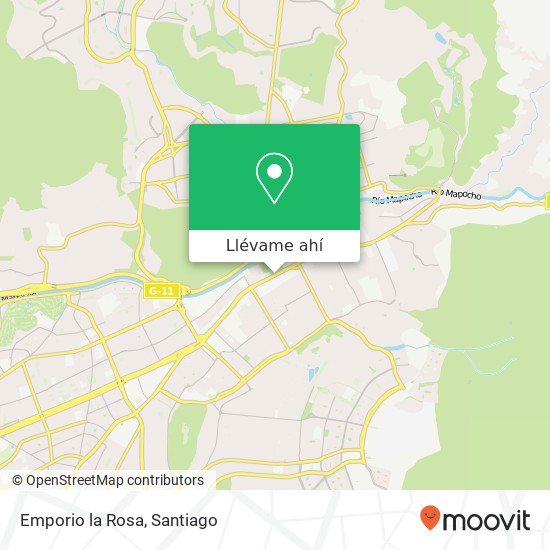 Mapa de Emporio la Rosa, Calle Camino Particular 7550000 Las Condes, Las Condes, Región Metropolitana de Santiago