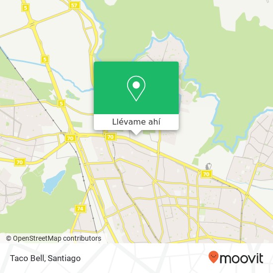 Mapa de Taco Bell, 8580000 Huechuraba, Huechuraba, Región Metropolitana de Santiago