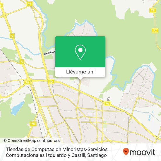 Mapa de Tiendas de Computacion Minoristas-Servicios Computacionales Izquierdo y Castill, Avenida Pedro Fontova 6251 8580000 Huechuraba, Región Metropolitana de Santiago