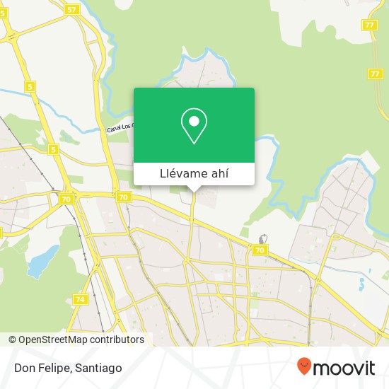 Mapa de Don Felipe, Avenida Pedro Fontova 8580000 Huechuraba, Región Metropolitana de Santiago