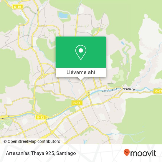 Mapa de Artesanías Thaya 925, Avenida La Dehesa 7690000 Lo Barnechea, Lo Barnechea, Región Metropolitana de Santiago