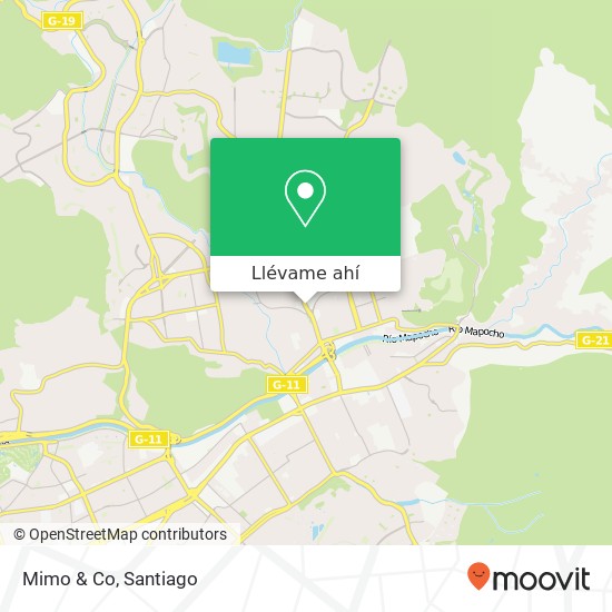 Mapa de Mimo & Co, Avenida La Dehesa 7690000 Lo Barnechea, Lo Barnechea, Región Metropolitana de Santiago