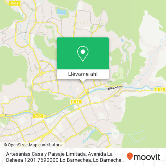 Mapa de Artesanías Casa y Paisaje Limitada, Avenida La Dehesa 1201 7690000 Lo Barnechea, Lo Barnechea, Región Metropolitana de Santiago