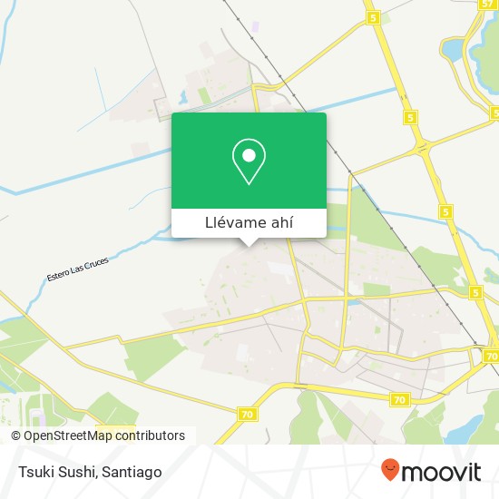 Mapa de Tsuki Sushi, Pasaje Singaraja 8700000 Quilicura, Quilicura, Región Metropolitana de Santiago