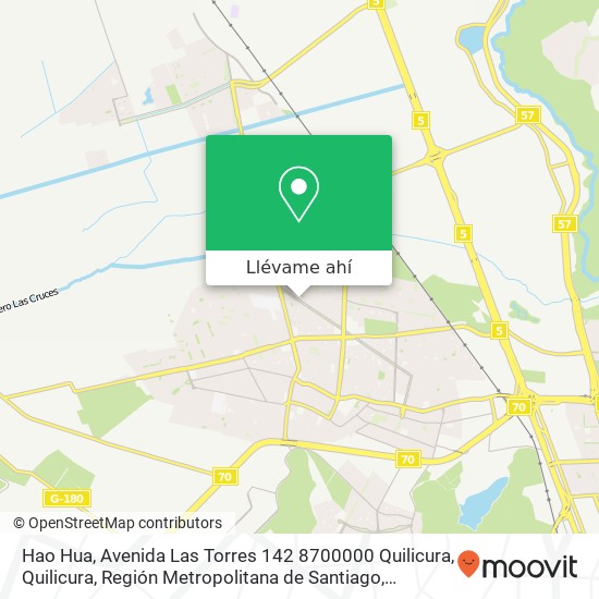 Mapa de Hao Hua, Avenida Las Torres 142 8700000 Quilicura, Quilicura, Región Metropolitana de Santiago