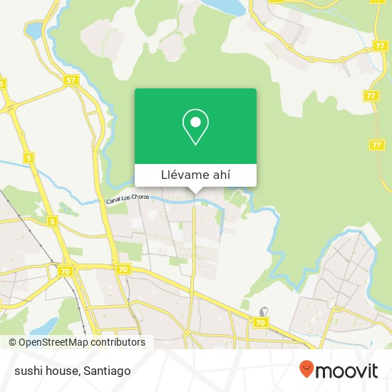 Mapa de sushi house, 8580000 Huechuraba, Huechuraba, Región Metropolitana de Santiago