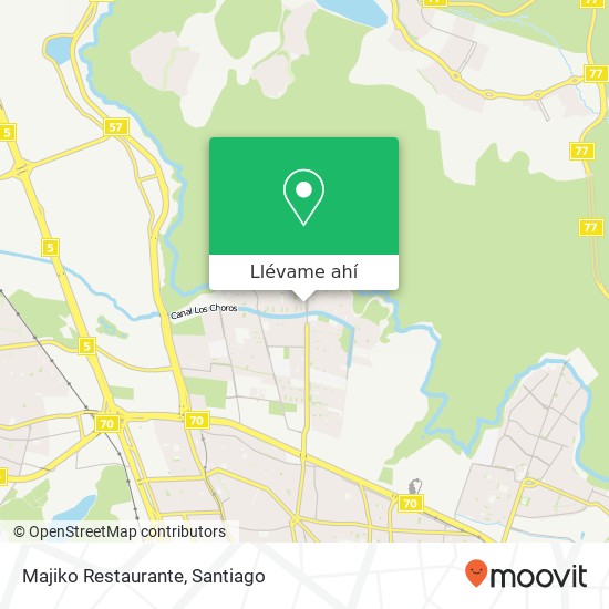 Mapa de Majiko Restaurante, Avenida Pedro Fontova 7588 8580000 Huechuraba, Huechuraba, Región Metropolitana de Santiago
