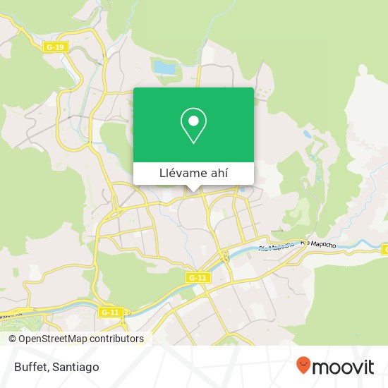 Mapa de Buffet, Calle Shopping 7690000 Lo Barnechea, Lo Barnechea, Región Metropolitana de Santiago