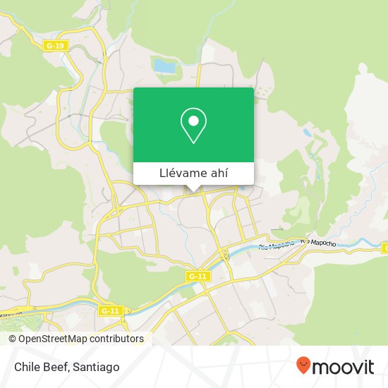 Mapa de Chile Beef, Calle Shopping 7690000 Lo Barnechea, Lo Barnechea, Región Metropolitana de Santiago