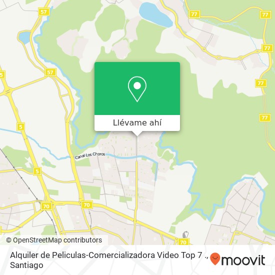 Mapa de Alquiler de Peliculas-Comercializadora Video Top 7 ., Avenida Pedro Fontova 7789 8580000 Huechuraba, Huechuraba, Región Metropolitana de Santiago