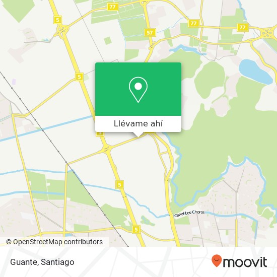 Mapa de Guante, 8700000 Quilicura, Región Metropolitana de Santiago