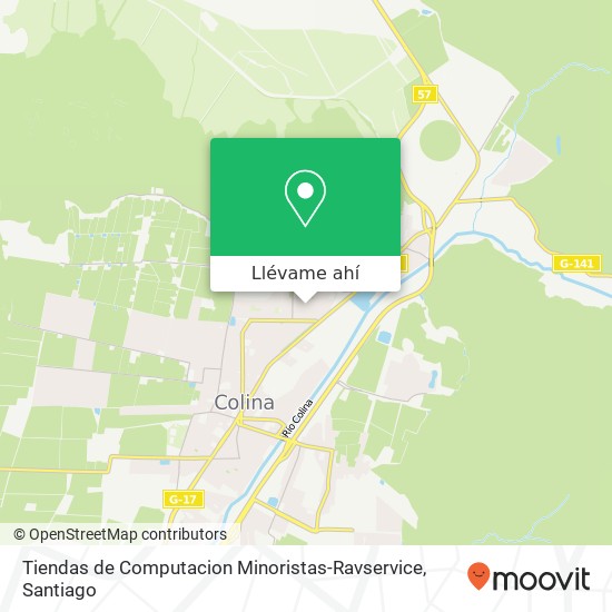 Mapa de Tiendas de Computacion Minoristas-Ravservice, Pasaje Los Tulipanes 239 9340000 Colina, Colina, Región Metropolitana de Santiago