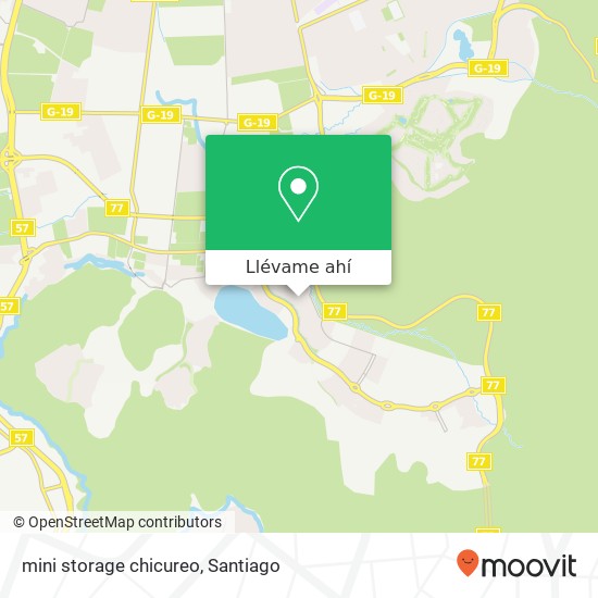 Mapa de mini storage chicureo