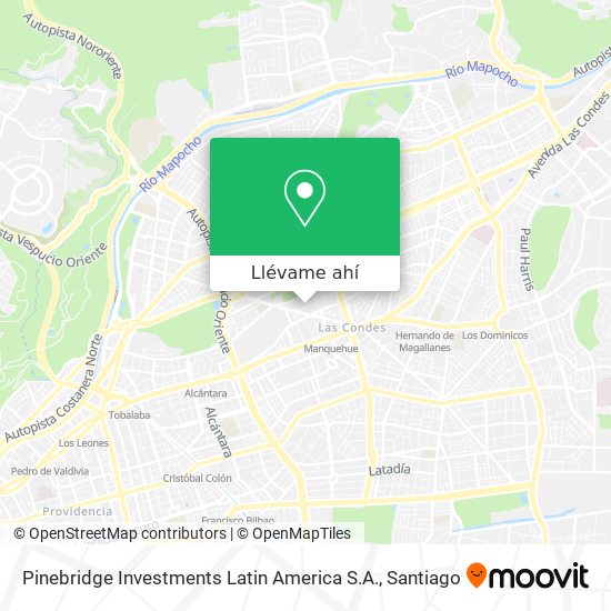 Mapa de Pinebridge Investments Latin America S.A.
