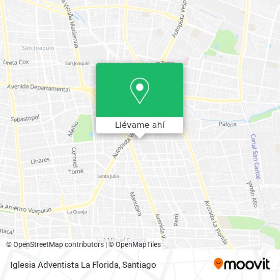 Mapa de Iglesia Adventista La Florida