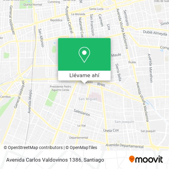 Mapa de Avenida Carlos Valdovinos 1386