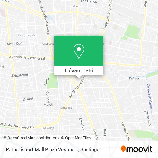 Mapa de Patuellisport Mall Plaza Vespucio