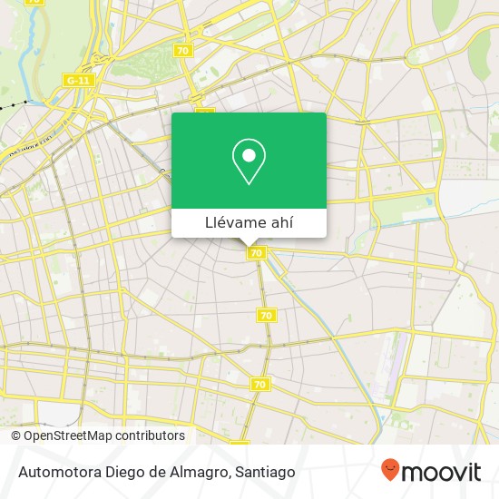 Mapa de Automotora Diego de Almagro